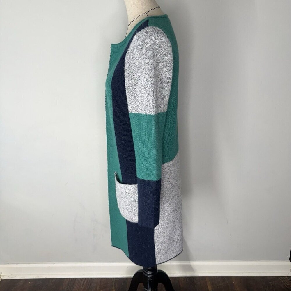 Noisy May Nina Cozy Cardigan Sweater Women’s Size Small Block Colors Faux Wool - Picture 4 of 7
